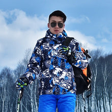 Load image into Gallery viewer, Men Skiing Jackets Winter Outdoor Thermal Waterproof Windproof Snowboard Jackets Climbing Male Snow Skiing Sport Clothes