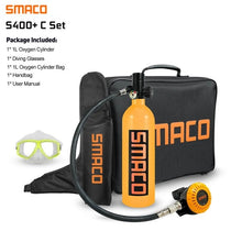 Load image into Gallery viewer, SMACO S400+ Portable Scuba Oxygen Cylinder Air Tanks Diving Equipment For Snorkeling Underwater Breathing Rich Combination