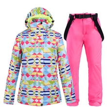 Load image into Gallery viewer, Winter Women's Ski Suit Female High Quality Ski Jacket + Pants Snow Warm Waterproof Windproof Skiing Snowboarding Suits Brands