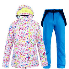 Load image into Gallery viewer, Winter Women's Ski Suit Female High Quality Ski Jacket + Pants Snow Warm Waterproof Windproof Skiing Snowboarding Suits Brands