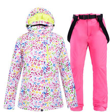 Load image into Gallery viewer, Winter Women's Ski Suit Female High Quality Ski Jacket + Pants Snow Warm Waterproof Windproof Skiing Snowboarding Suits Brands