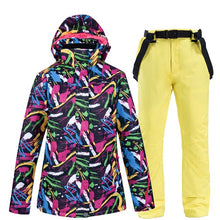 Load image into Gallery viewer, Winter Women's Ski Suit Female High Quality Ski Jacket + Pants Snow Warm Waterproof Windproof Skiing Snowboarding Suits Brands
