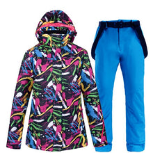 Load image into Gallery viewer, Winter Women's Ski Suit Female High Quality Ski Jacket + Pants Snow Warm Waterproof Windproof Skiing Snowboarding Suits Brands