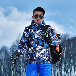 Men Skiing Jackets Winter Outdoor Thermal Waterproof Windproof Snowboard Jackets Climbing Male Snow Skiing Sport Clothes