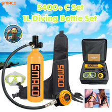 Load image into Gallery viewer, SMACO S400+ Portable Scuba Oxygen Cylinder Air Tanks Diving Equipment For Snorkeling Underwater Breathing Rich Combination
