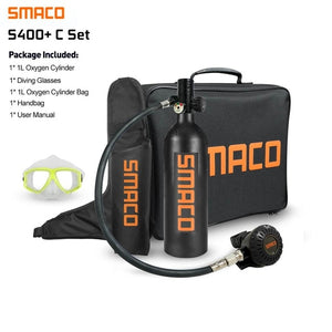 SMACO S400+ Portable Scuba Oxygen Cylinder Air Tanks Diving Equipment For Snorkeling Underwater Breathing Rich Combination