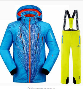 DHL FREE Pelliot High quality Outdoor Winter   Men's Ski Suit Waterproof Skiing/Snow/Skate Sports Skiing Jacket Sets pants